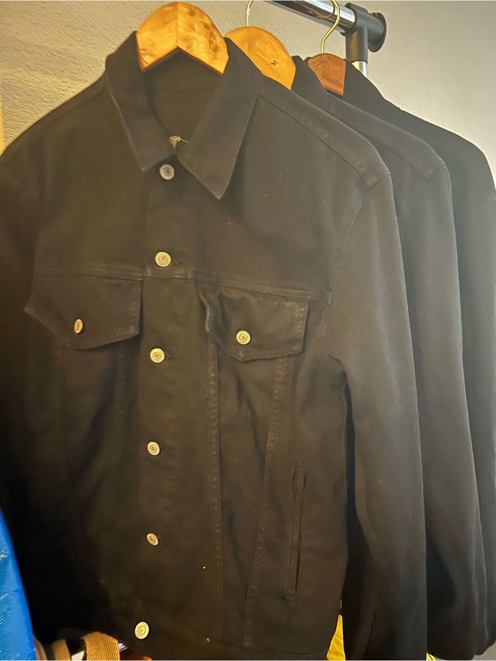Unisex John Galt /brandy Melville  Black Jean button -Front Jacket/DEAD STOCK ☝️